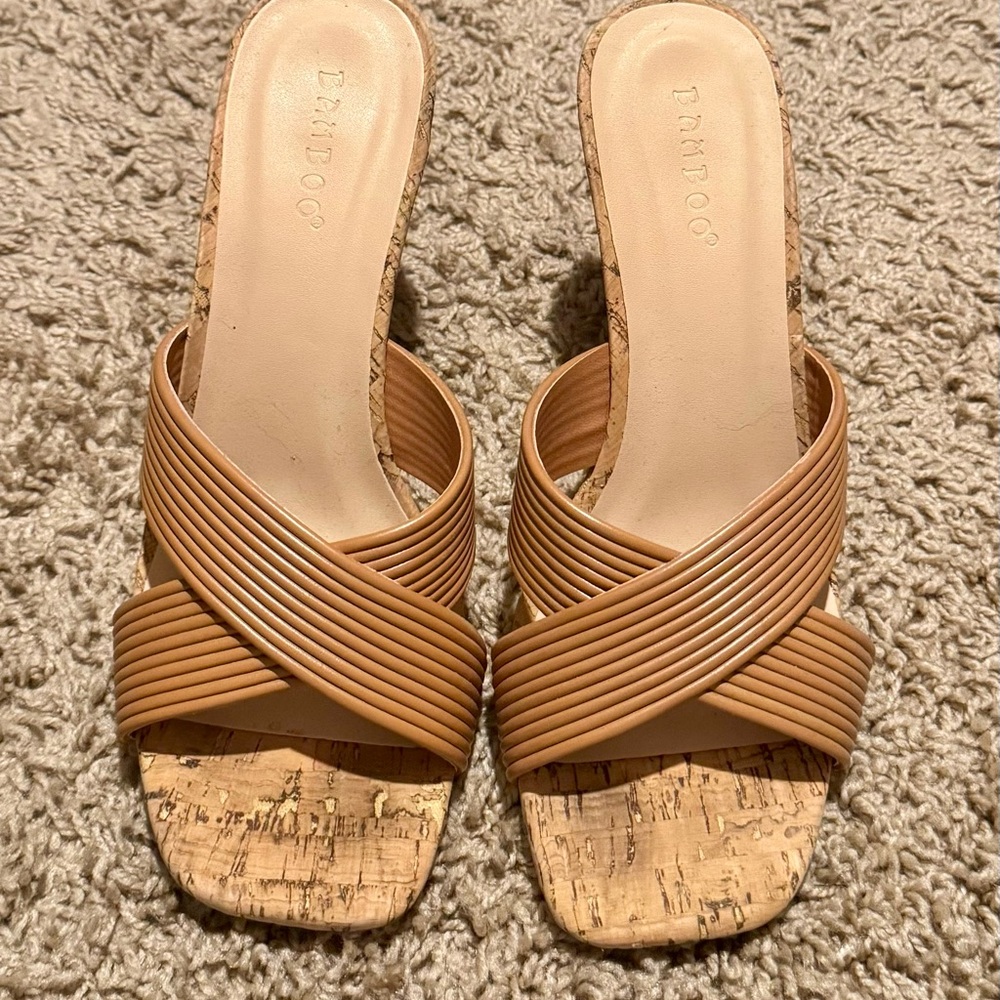 Bamboo Tan Women's Wedges